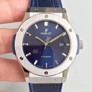 AAA Replica Hublot Classic Fusion 511.NX.7170.LR JJ Factory Blue Titanium Mens Watch