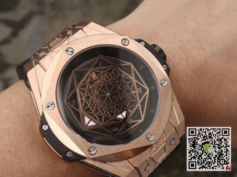 AAA TMF Factory Replica Hublot Big Bang 415.OX.1118.VR.MXM17 Sang Bleu King Gold Mens Watch