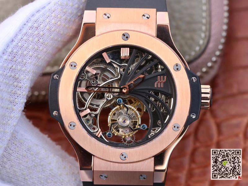 AAA Replica Hublot Big Bang Tourbillon Rose Gold Mens Watch