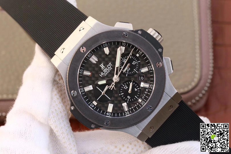 AAA V6 Factory Replica Hublot Big Bang Chronograph 301.SB.131.RX Black Carbon Mens Watch