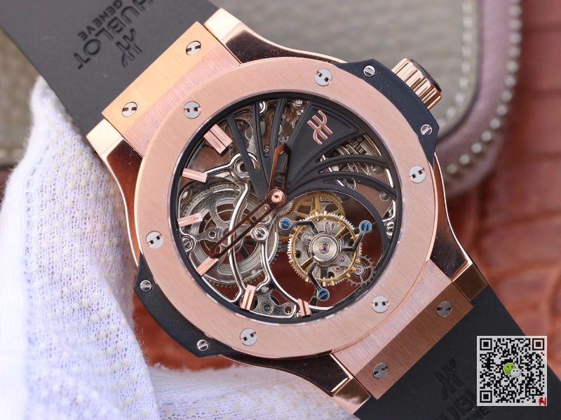 AAA Replica Hublot Big Bang Tourbillon Rose Gold Mens Watch