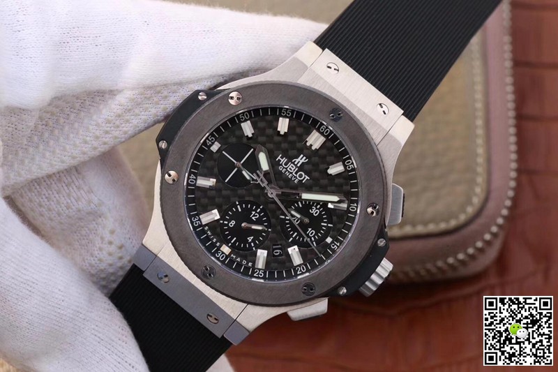 AAA V6 Factory Replica Hublot Big Bang Chronograph 301.SB.131.RX Black Carbon Mens Watch