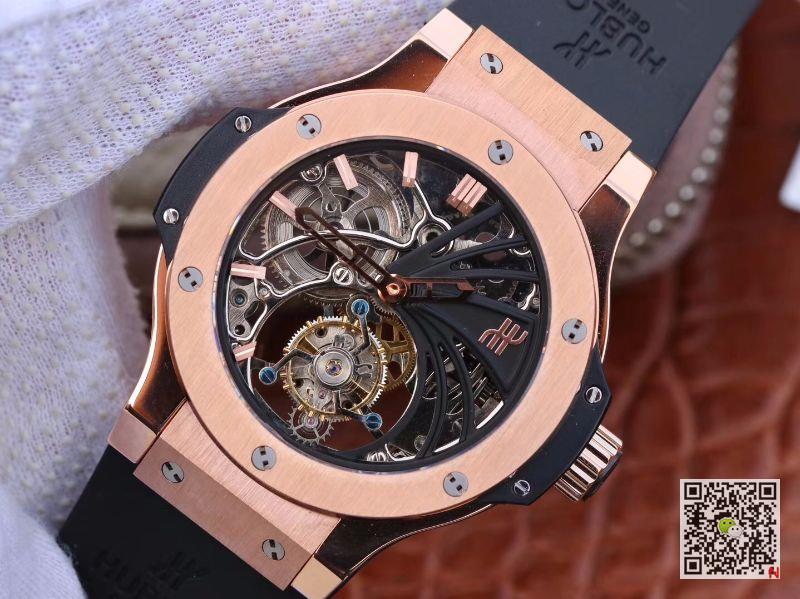 AAA Replica Hublot Big Bang Tourbillon Rose Gold Mens Watch