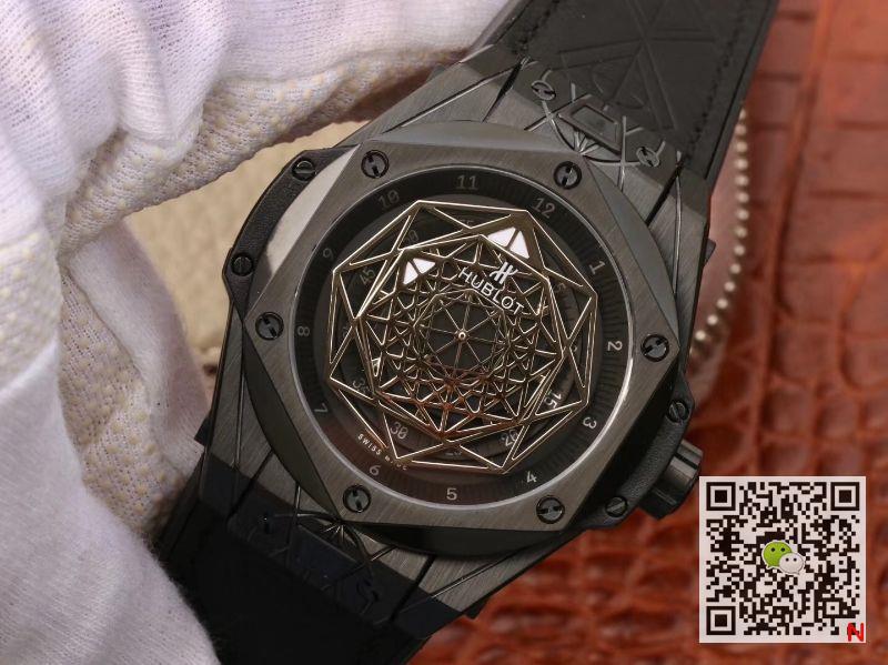 AAA TMF Factory Replica Hublot Big Bang 415.CX.1112.VR.MXM18 Sang Bleu Black Magic Mens Watch