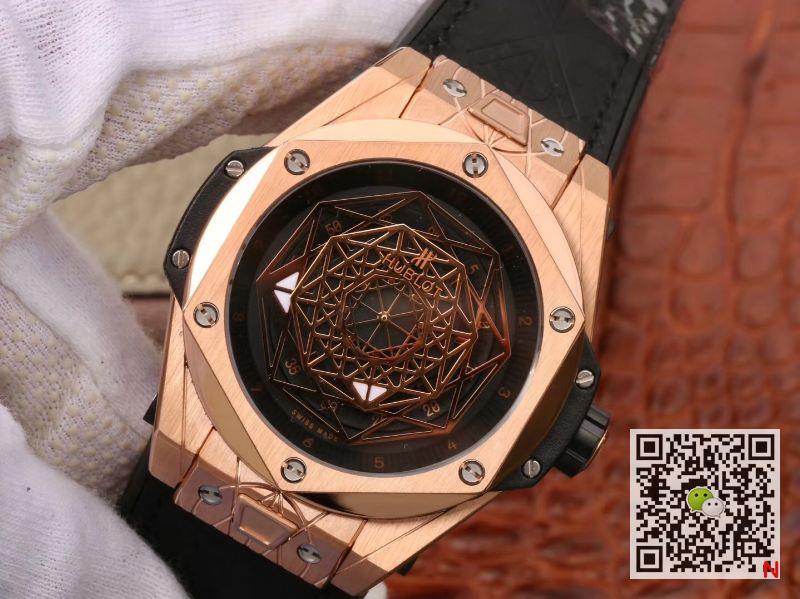 AAA TMF Factory Replica Hublot Big Bang 415.OX.1118.VR.MXM17 Sang Bleu King Gold Mens Watch