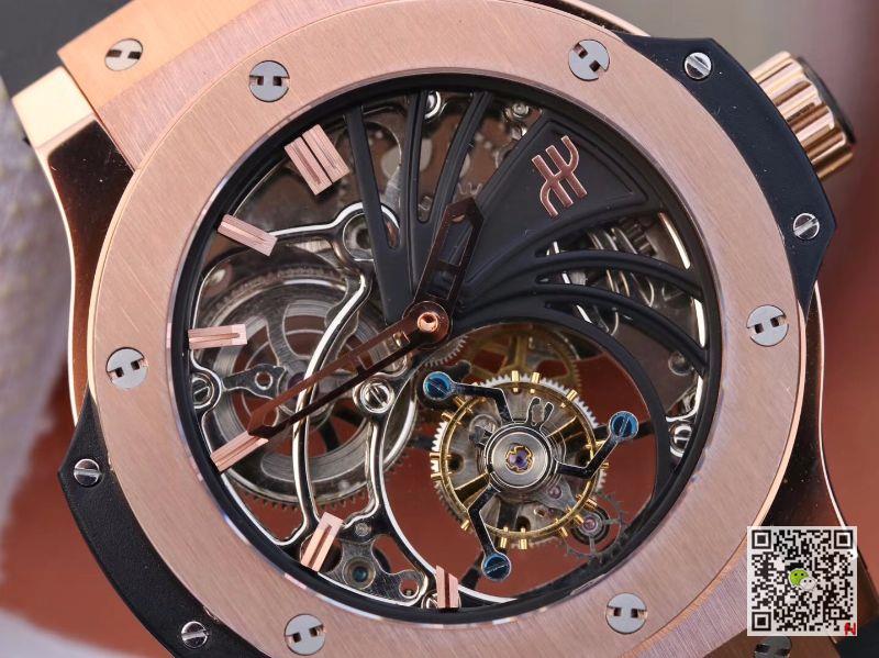 AAA Replica Hublot Big Bang Tourbillon Rose Gold Mens Watch