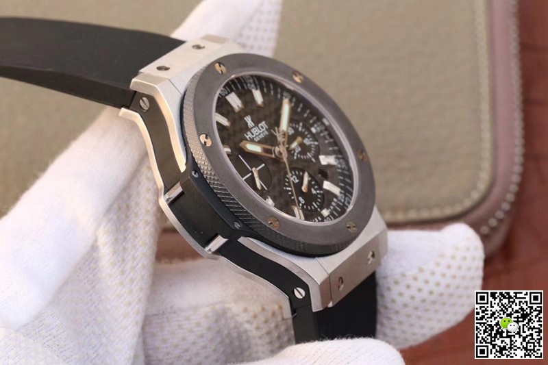 AAA V6 Factory Replica Hublot Big Bang Chronograph 301.SB.131.RX Black Carbon Mens Watch