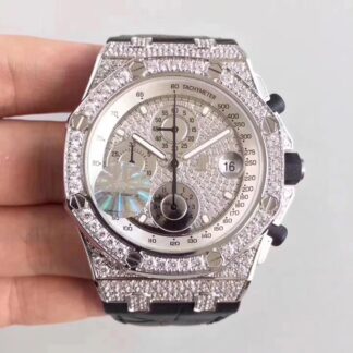 AAA Replica Audemars Piguet Royal Oak Offshore Chronograph Diamond 26067BC.ZZ.D002CR.01 JF Factory Mens Watch