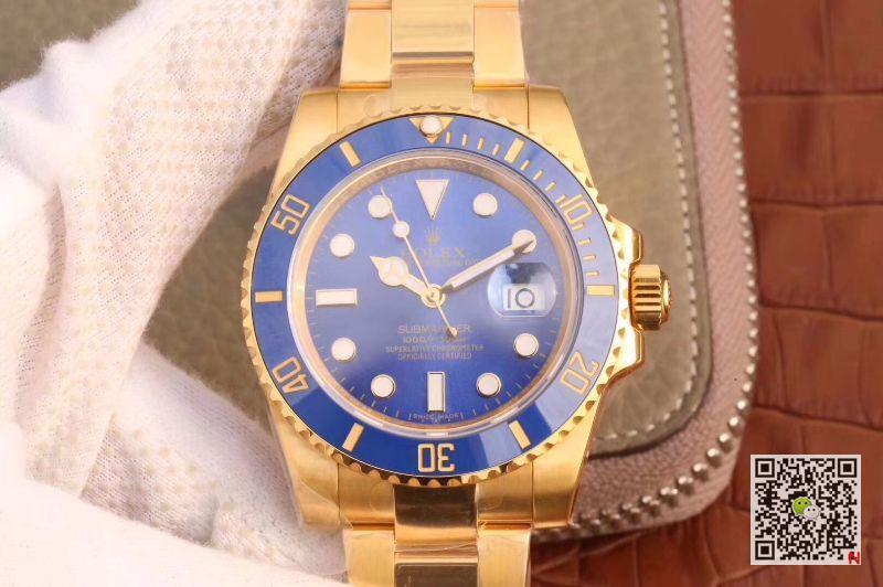 AAA VR Factory Replica Rolex Submariner Date 116618LB-0003 Wrapped Gold Mens Watch