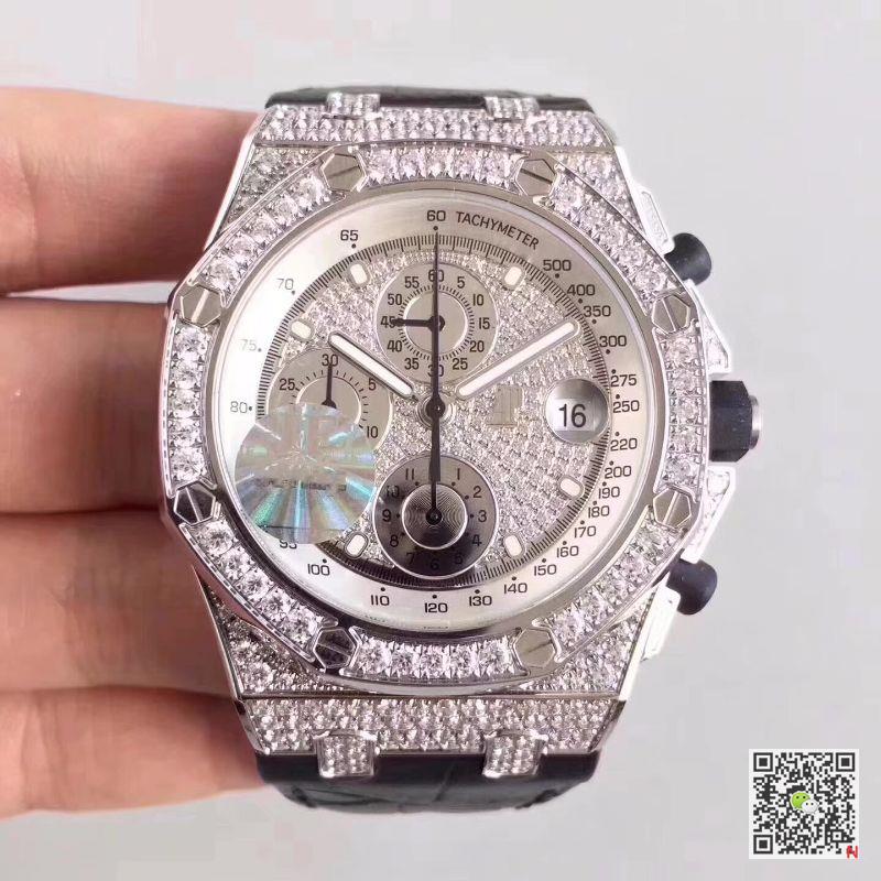 AAA JF Factory Replica Audemars Piguet Royal Oak Offshore Chronograph Diamond 26067BC.ZZ.D002CR.01 Mens Watch