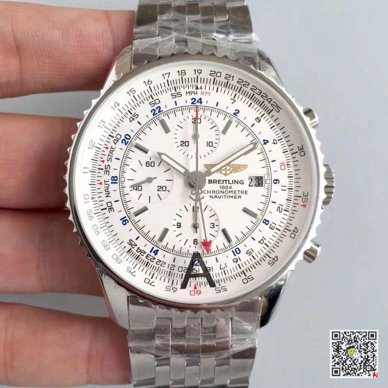 AAA JF Factory Replica Breitling Navitimer World Chronograph A2432212/G571-443A Mens Watch