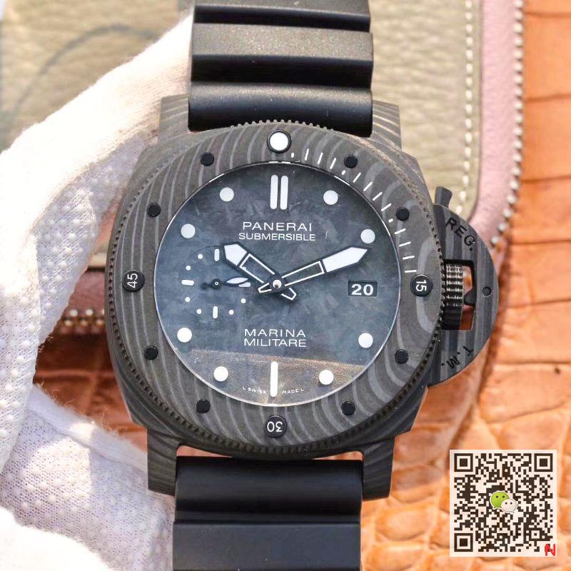 AAA VS Factory Replica Panerai Submersible Marina Militare Carbotech PAM00979 Mens Watch