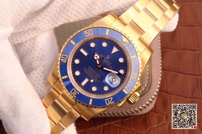 AAA VR Factory Replica Rolex Submariner Date 116618LB-0003 Wrapped Gold Mens Watch