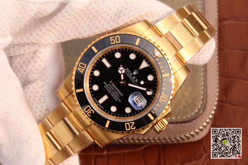 AAA VR Factory Replica Rolex Submariner Date 116618LN-0001 Wrapped Gold Mens Watch