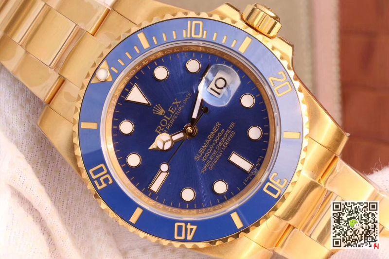 AAA VR Factory Replica Rolex Submariner Date 116618LB-0003 Wrapped Gold Mens Watch