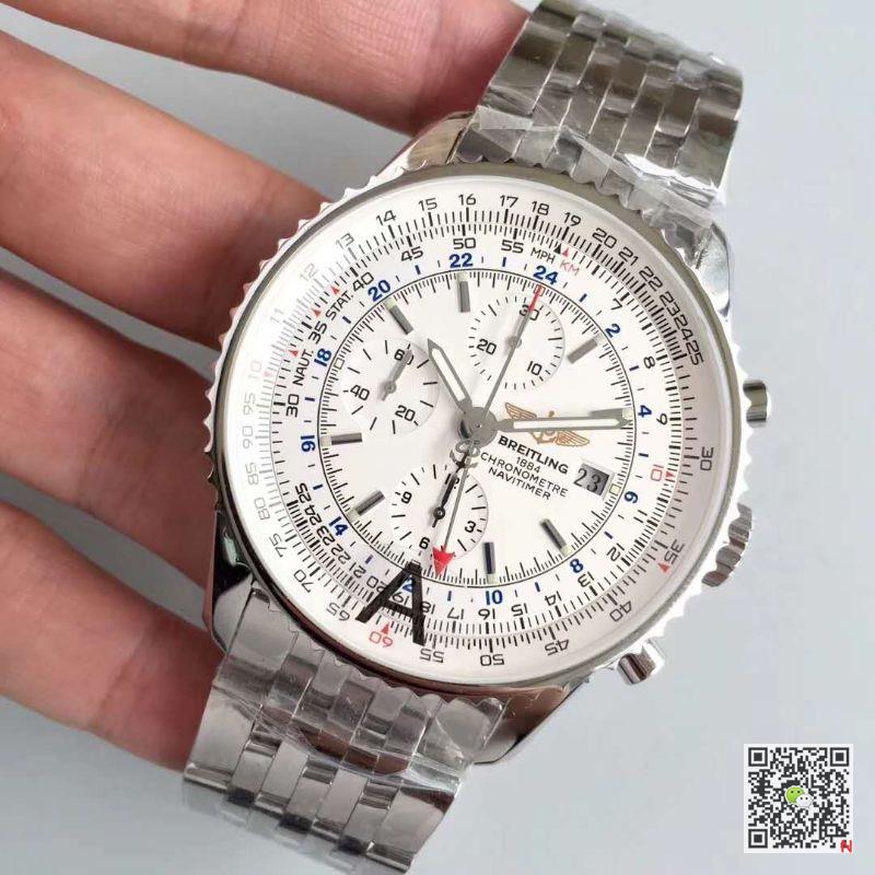 AAA JF Factory Replica Breitling Navitimer World Chronograph A2432212/G571-443A Mens Watch