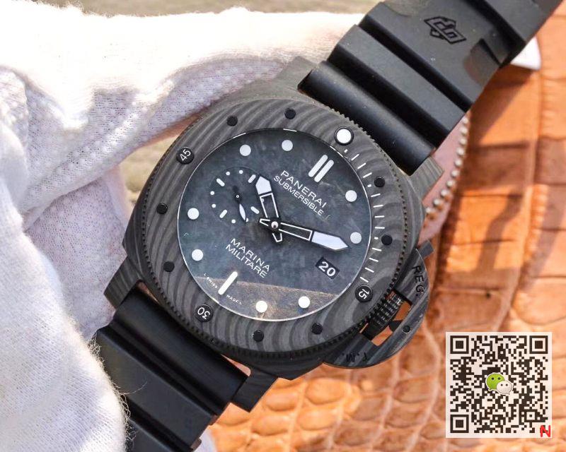 AAA VS Factory Replica Panerai Submersible Marina Militare Carbotech PAM00979 Mens Watch