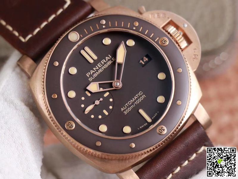 AAA VS Factory Replica Panerai Luminor Submersible Bronzo PAM00968 Mens Watch