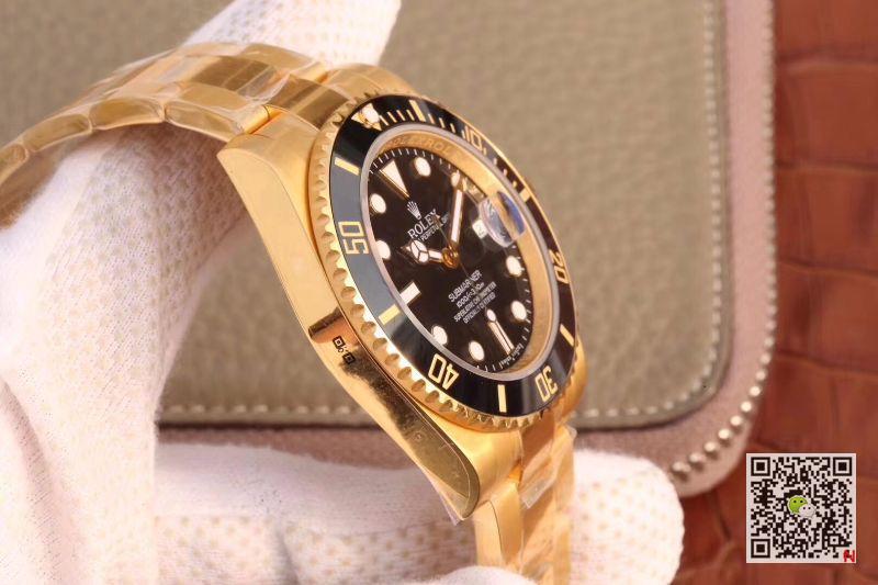 AAA VR Factory Replica Rolex Submariner Date 116618LN-0001 Wrapped Gold Mens Watch