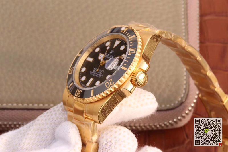 AAA VR Factory Replica Rolex Submariner Date 116618LN-0001 Wrapped Gold Mens Watch