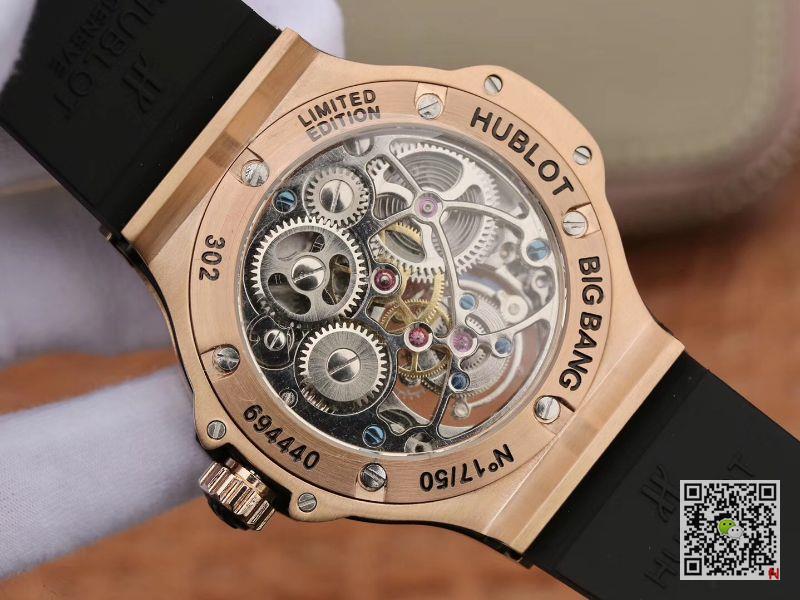 AAA Replica Hublot Big Bang Tourbillon Rose Gold Diamond Mens Watch