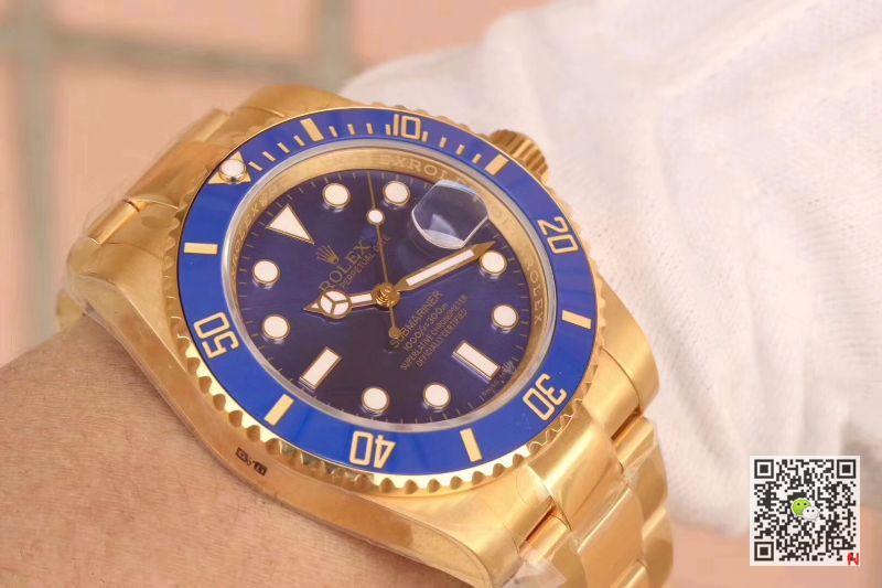 AAA VR Factory Replica Rolex Submariner Date 116618LB-0003 Wrapped Gold Mens Watch