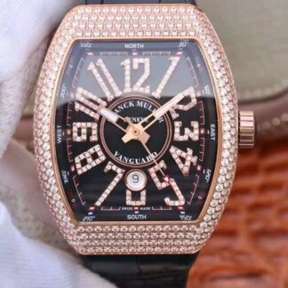 AAA Replica Franck Muller Vanguard Diamond V45 SC DT AC BR NR Rose Gold Mens Watch