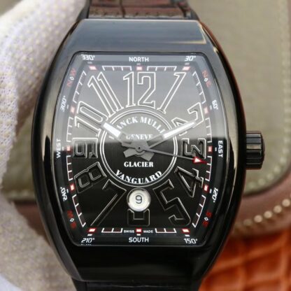 AAA Replica Franck Muller Vanguard V45 SC DT AC BR NR Black Mens Watch