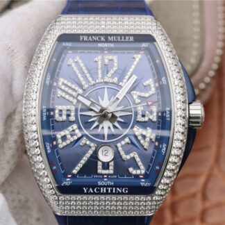 AAA Replica Franck Muller Vanguard Yachting V45 CC DT AC BL Diamond Mens Watch