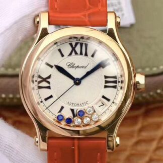 AAA Replica Chopard Happy Sport 274808-5001 YF Factory Rose Gold Ladies Watch