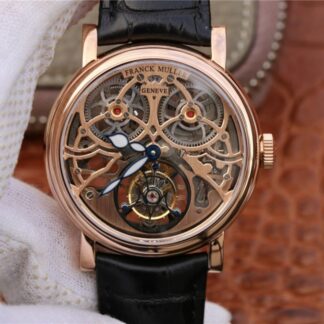 AAA Replica Franck Muller Skeleton Giga Tourbillon Round 7049 T G SQT Rose Gold Mens Watch