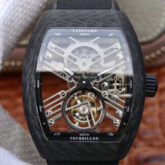 AAA Replica Franck Muller Vanguard Skeleton V45 T SQT 5N BR NR Tourbillon Mens Watch