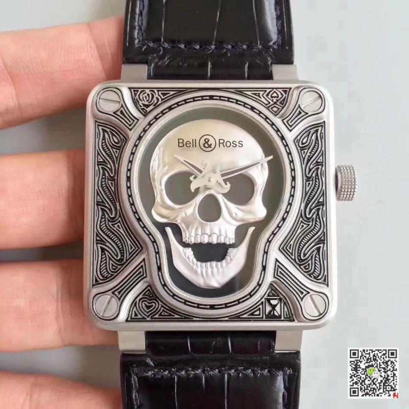 AAA Replica Bell & Ross Instruments BR0192-SKULL-BURN Mens Watch