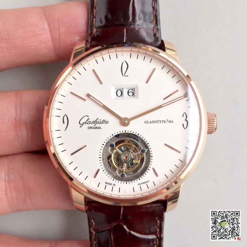 AAA Replica Glashutte Original Senator Tourbillon Rose Gold Mens Watch