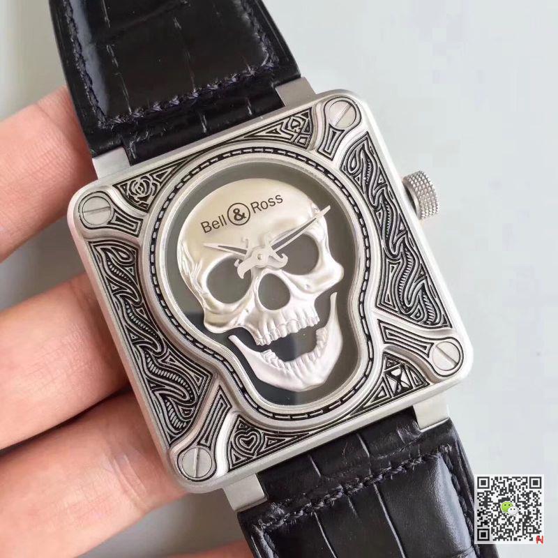 AAA Replica Bell & Ross Instruments BR0192-SKULL-BURN Mens Watch