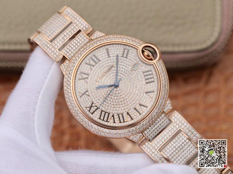 AAA TW Factory Replica Cartier Ballon Bleu Diamond W69006Z2 Mens Watch