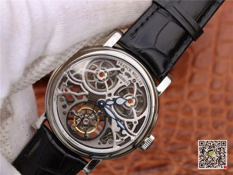 AAA Replica Franck Muller Skeleton Giga Tourbillon Round 7049 T G SQT Steel Mens Watch