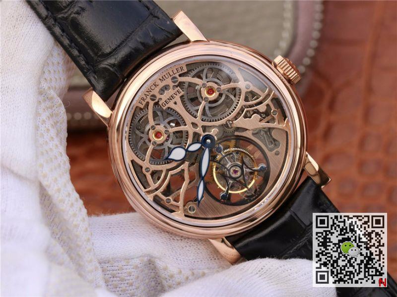 AAA Replica Franck Muller Skeleton Giga Tourbillon Round 7049 T G SQT Rose Gold Mens Watch