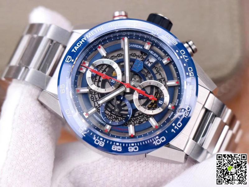 AAA XF Factory Replica Tag Heuer Carrera Calibre Heuer 01 Chronograph CAR201T.BA0766 Mens Watch