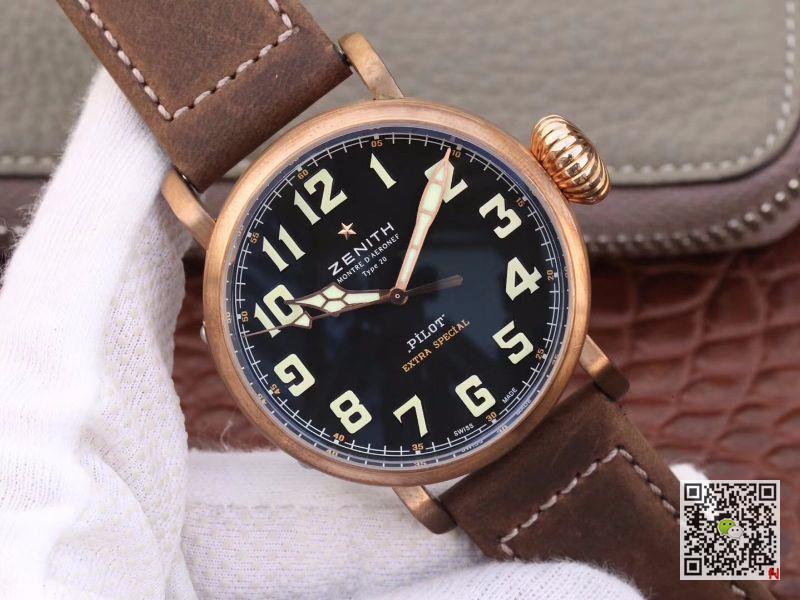 AAA XF Factory Replica Zenith Pilot Type 20 Extra Special Bronze 29.2430.679/21.C753 Mens Watch