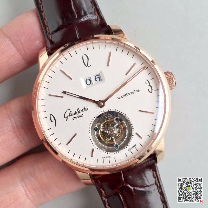 AAA Replica Glashutte Original Senator Tourbillon Rose Gold Mens Watch