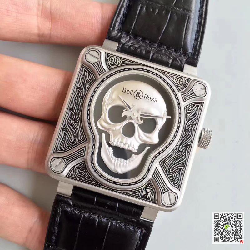 AAA Replica Bell & Ross Instruments BR0192-SKULL-BURN Mens Watch