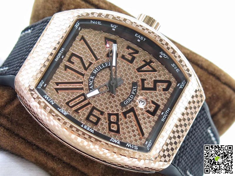 AAA Replica Franck Muller Vanguard V45 SC DT AC BR NR Rose Gold Mens Watch