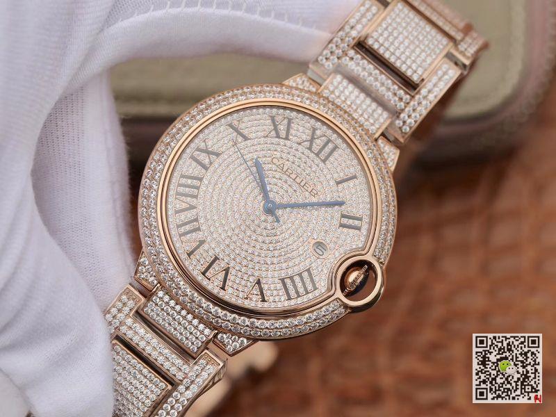 AAA TW Factory Replica Cartier Ballon Bleu Diamond W69006Z2 Mens Watch