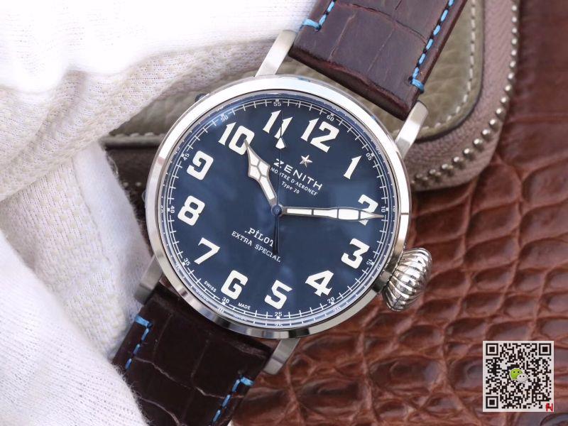 AAA XF Factory Replica Zenith Pilot Type 20 Extra Special 03.2430.3000/21.C738 Blue Mens Watch