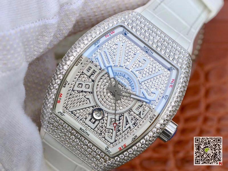 AAA Replica Franck Muller Vanguard V45 SC DT AC BR NR Diamond Dial Mens Watch