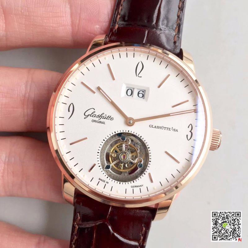 AAA Replica Glashutte Original Senator Tourbillon Rose Gold Mens Watch