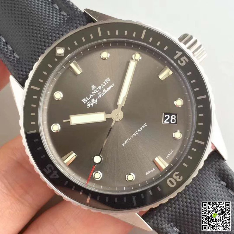 AAA ZF Factory Replica Blancpain Fifty Fathoms Bathyscaphe 5000-1110-B52A Mens Watch