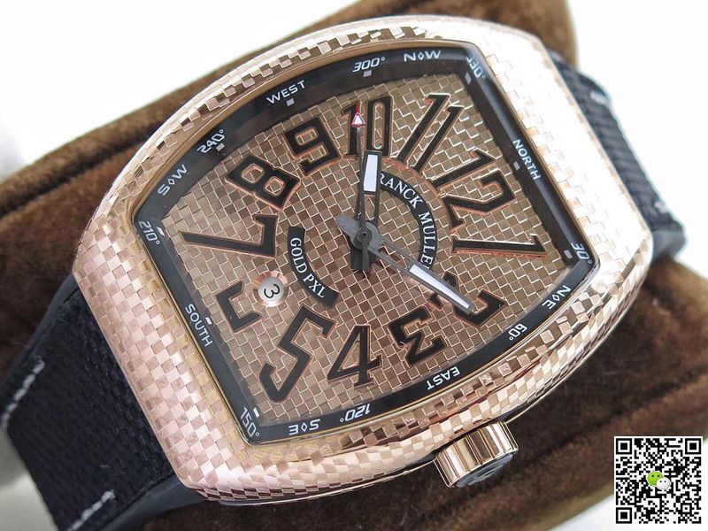 AAA Replica Franck Muller Vanguard V45 SC DT AC BR NR Rose Gold Mens Watch