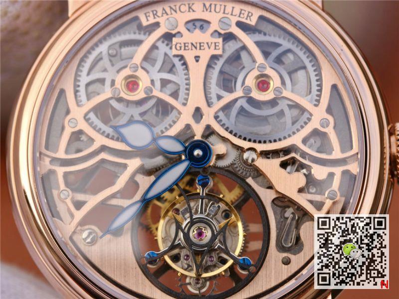 AAA Replica Franck Muller Skeleton Giga Tourbillon Round 7049 T G SQT Rose Gold Mens Watch